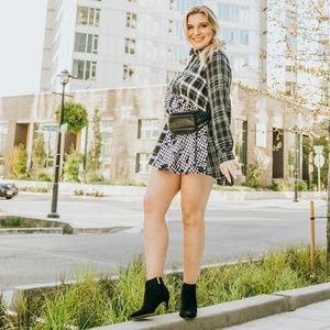 Plaid button up dress